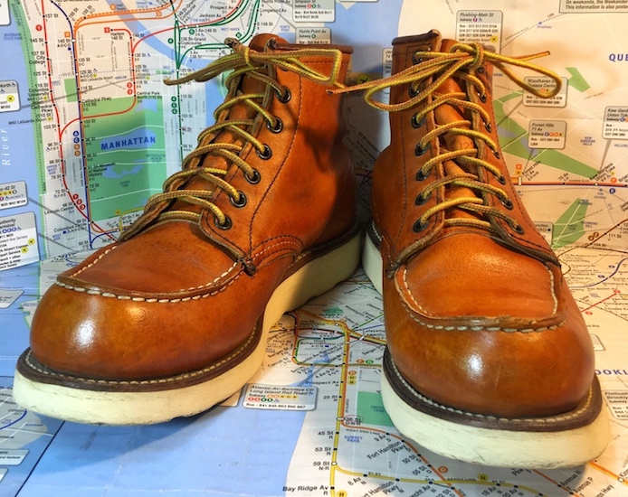 Redwing 刺繍羽タグ875 薄茶モックトゥ ビンテージブーツのお手入れとメンテナスの感想 革クラブ